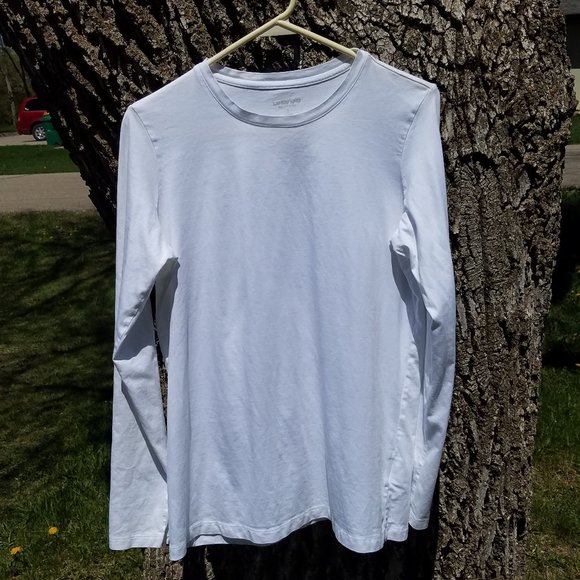 Lands’ End Relaxed Fit Supima Cotton Crewneck T-Shirt - Picture 2 of 7